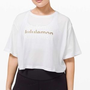 Lululemon Cortes Crop T-Shirt *Logo White